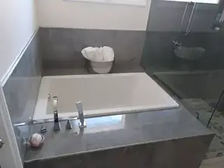 Ceramic Bath Finish tile project by SHAX Family Tile